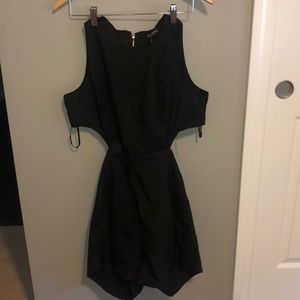 Black romper with back cutout